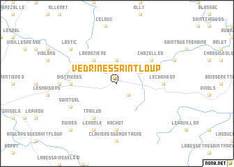 map of Védrines-Saint-Loup