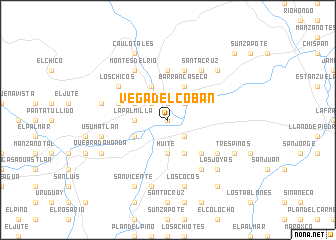 map of Vega del Cobán