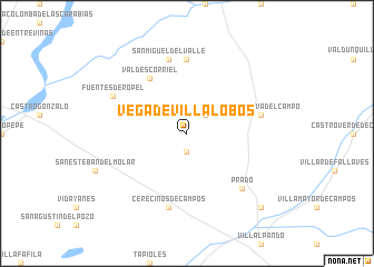 map of Vega de Villalobos