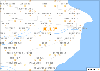 map of Vejlby