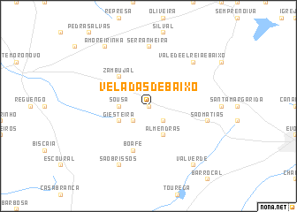 map of Veladas de Baixo