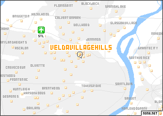 map of Velda Village Hills