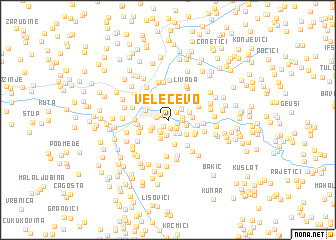 map of Velečevo
