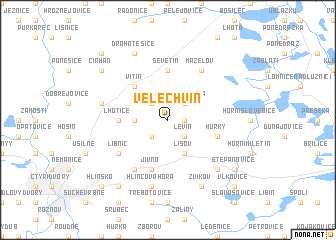 map of Velechvín