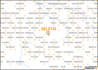 map of Veletín