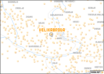 map of Velika Broda