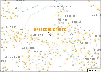 map of Velika Bukovica