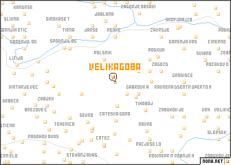 map of Velika Goba