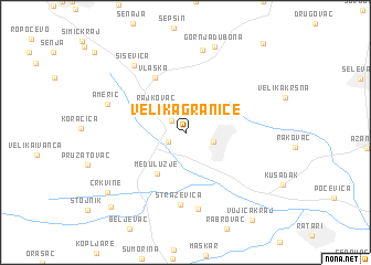 map of Velika Granice