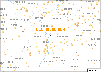 map of Velika Lubnica