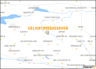 map of Velikaya Medvedevka