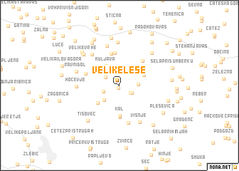 map of Velike Lese