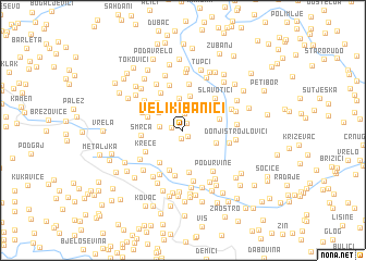 map of Veliki Banići