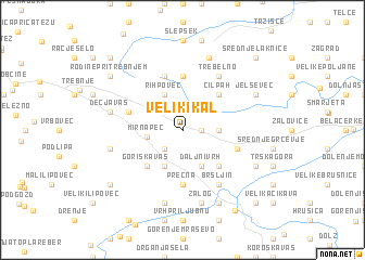 map of Veliki Kal