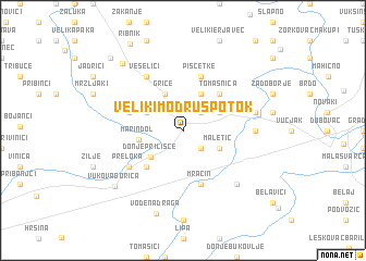 map of Veliki Modrušpotok