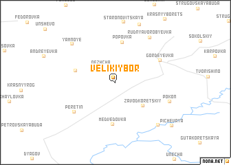 map of Velikiy Bor