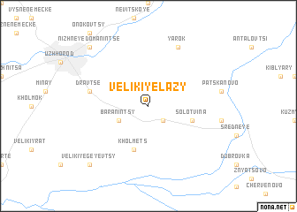 map of Velikiye Lazy
