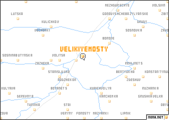 map of Velikiye Mosty