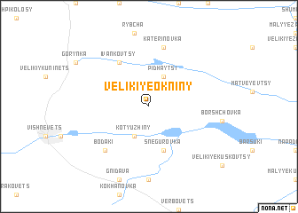 map of Velikiye Okniny