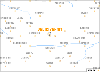 map of Velikiy Sknit