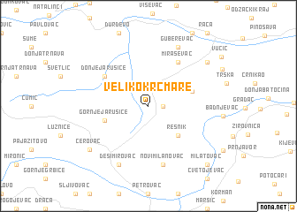 map of Veliko Krčmare