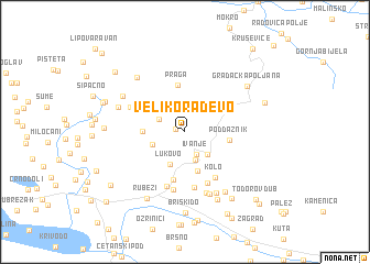 map of Veliko Rađevo