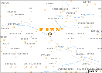 map of Veliko Širje