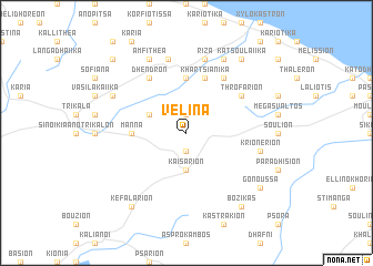 map of Velína