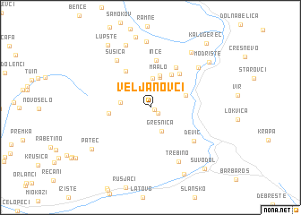map of Veljanovci