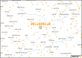 map of Velje Polje