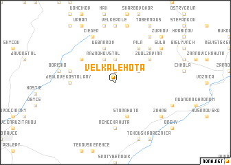 map of Veľká Lehota