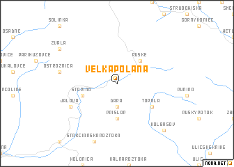 map of Veľká Poľana