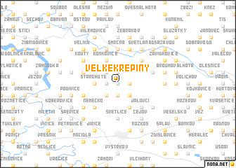 map of Velké Křepiny