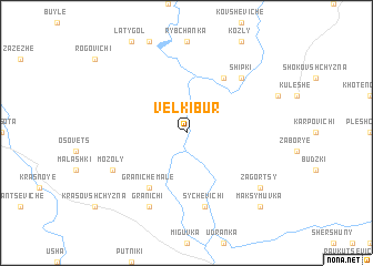 map of Velʼki Bur