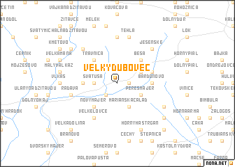 map of Veľký Dubovec