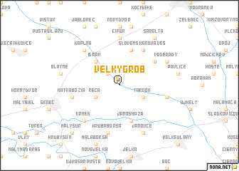 map of Veľký Grob