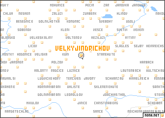 map of Velký Jindřichov