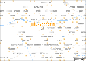 map of Velký Rapotín