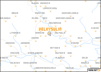 map of Veľký Sulín