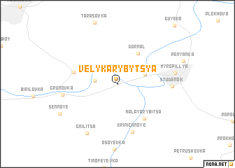 map of Velyka Rybytsya