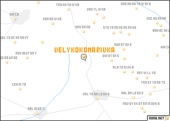 map of Velykokomarivka