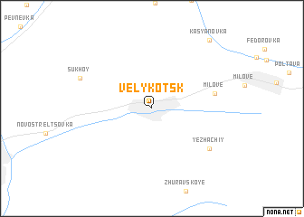 map of Velykotsʼk
