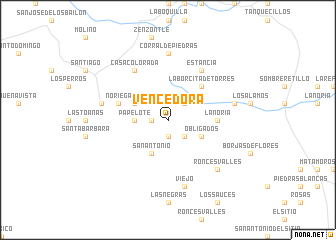 map of Vencedora