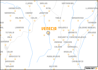 map of Venecia