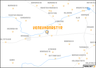 map of Venëv Monastyr\