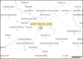 map of Venta Valero