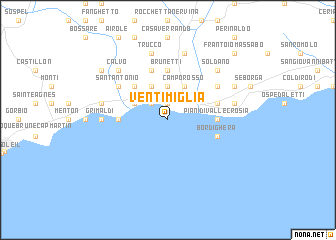 map of Ventimiglia