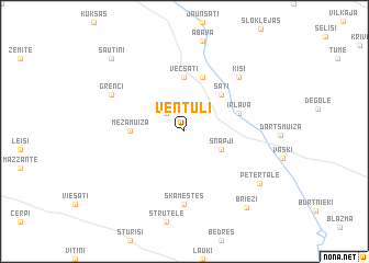 map of Ventuļi