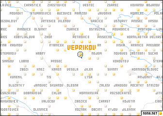 map of Vepříkov