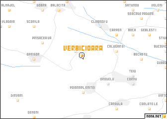 map of Verbicioara